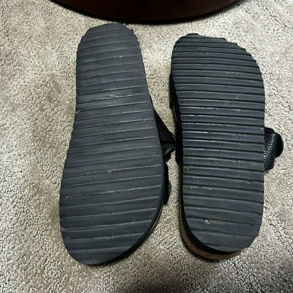 H&M Double Strap Buckle Sandals | Platform Slides | Size EU 39 / US 8 - Picture 3 of 6